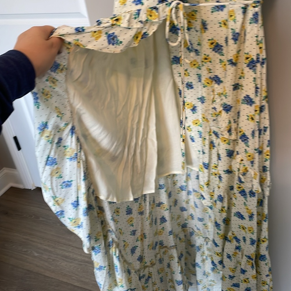 Lost + Wander Mama Mia Ruffled Floral Wrap Dress NWT - Picture 10 of 12